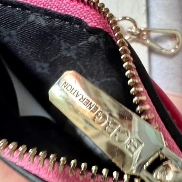 BCBGeneration Pink Zippered Card Holder - Picture 4 of 4